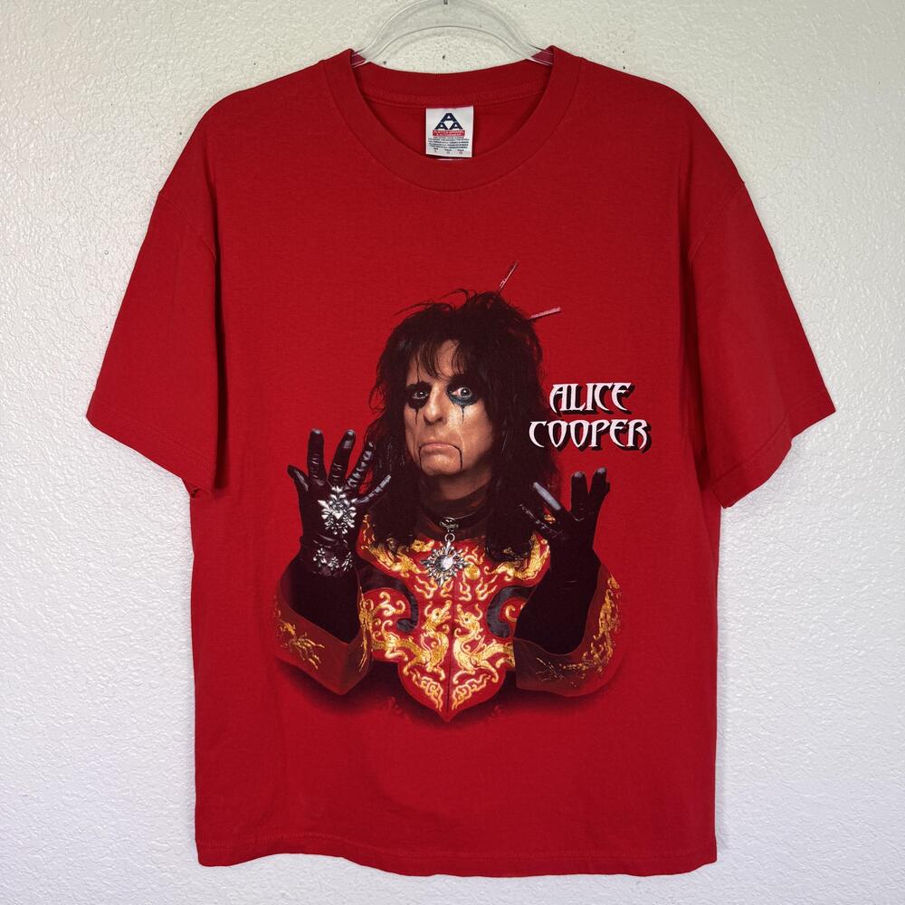 Vintage Alice Cooper Shirt Mens Large Dragontown Tour 2001 Graphic Tee Y2K Vtg